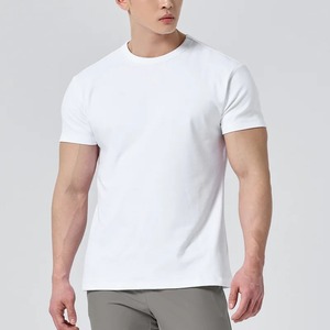 Summer Gym T-shirt à manches courtes et col en O pour hommes Collants en coton respirant Undershirt Fitness Running Workout Casual Clothing - Product Image 2
