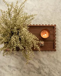 Venta al por mayor de bandeja de madera rectangular grande hecha a mano ideal hogar sala de estar o cocina decoración regalo bandeja hecha en Vietnam - Product Image 2