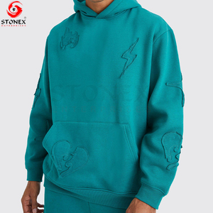 Custom Logo Winter Solid Mens <b>Tracksuit</b> Set Wholesale Private Label 100% Cotton Eco-Friendly Breathable 2 Piece Sportswear - Product Image 2