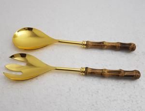 Juego de servidor de ensalada de alta calidad, tenedor multifuncional con mango de resina con cuchara, cubiertos para servir ensaladas de frutas, precio al por mayor - Product Image 5