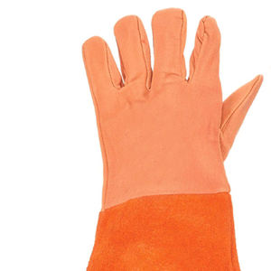 Venta al por mayor de guantes de soldadura de cuero de piel de cabra negro de calidad superior/Nuevo último diseño 2025 Guantes de soldadura - Product Image 6