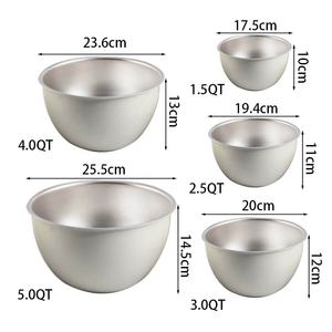 Juego de 5 Tazones para Mezclar, Diseño Apilable, Tapas Herméticas, Juego de Tazones para Mezclar de Acero Inoxidable - Product Image 6