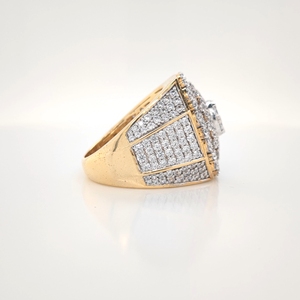 Bague de fiançailles de mariage en or 10K/14K/18K avec diamant naturel rond de 3,50 carats pour homme, style hip-hop, anniversaire - Product Image 4