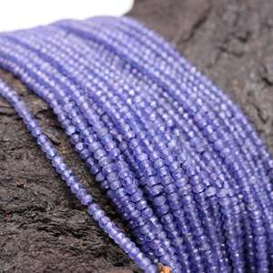 Superventas, cuentas de piedras preciosas de tanzanita púrpura Natural de excelente calidad, cuentas de piedras preciosas de tanzanita semipreciosas de 3 mm para joyería - Product Image 4