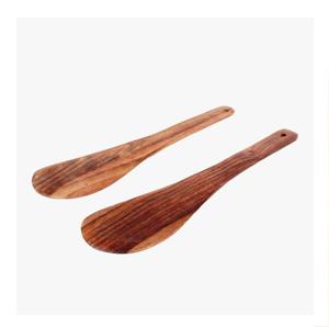 Juego de 2 cucharas de madera de haya para cocina hechas a mano - Product Image 6