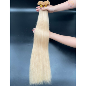 Usine En Gros 100% Cuticule Saine Alignée Extensions De Cheveux Humains Vierges 60cm Pointe Plate #20 Couleur Lâche Vague Naturelle Italienne - Product Image 1