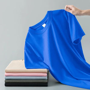 ขายส่งเปล่าHeavy 320 GSM Tเสื้อที่กําหนดเองผ้าฝ้าย 100% เสื้อยืดพิมพ์โลโก้MensธรรมดาTเสื้อพิมพ์สีขาวสีดําTเสื้อ - Product Image 4