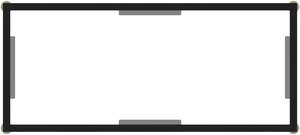 โต๊ะคอนโซลกระจกนิรภัยทันสมัยพร้อมโครงโลหะและชั้นวางของ - Product Image 3