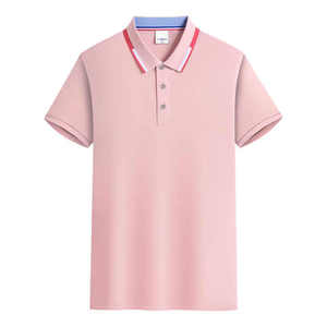 Vêtements en tissu de soie de glace à revers personnalisés 200g Polo de golf Tops T-shirt unisexe de golf de couleur unie d'été - Product Image 6