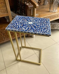 Premium Mother of Pearl Inlay Coffee Table for Modern Homes Furniture Living Room <b>Drawing</b> Room Decor MOP & Wood Table - Product Image 1