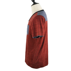 Col en V haute qualité hommes t-shirts vêtements d'été dernière conception à manches courtes 100% coton respirant et séchage rapide hommes t-shirt décontracté - Product Image 3