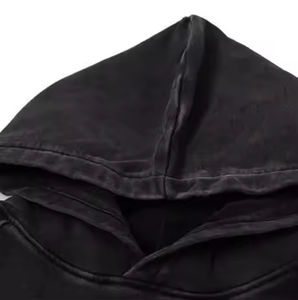 Survêtement deux pièces personnalisé unisexe Patch de broderie vintage Pantalon de survêtement à capuche en polaire délavée à l'acide Ensemble imprimé de grande taille pour l'hiver - Product Image 6