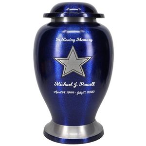 Urnas de Cremación de Alta Calidad, Estilo Americano, Diseño Clásico Dorado, Estrellas Brillantes, Tamaño Personalizado, Latón, para Cenizas Humanas - Product Image 1