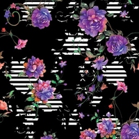 Tissu en polyester Koshibo Crêpe à motifs floraux personnalisés, imprimé numériquement, pour robes de mariée au Canada et aux États-Unis, et hauts de créateur
