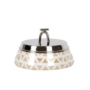 2025 nouveauté métal Hotpot avec support en bois meilleure qualité fait à la main luxe casserole forme ronde serveur de nourriture au prix de gros - Product Image 3