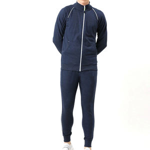 Conjunto de chándal de invierno de algodón de rizo francés unisex personalizado OEM para hombres-pantalones de chándal y chaqueta transpirables ligeros de secado rápido - Product Image 1