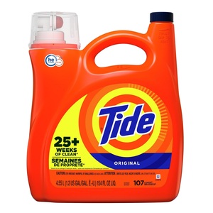 Detergente líquido para ropa Tide, original, 107 cargas 154 floz - Product Image 6