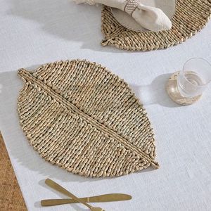 Manteles individuales de jacinto de agua tejidos a mano con estilo, venta al por mayor, disponibles para mesa de comedor, ajustes rústicos y modernos para el hogar - Product Image 1