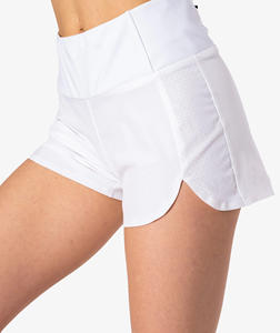 Pantalones cortos deportivos de cintura alta para mujer, de secado rápido, transpirables, cómodos, de tela, con volantes sólidos, cintura de piel, informales, novedad - Product Image 2