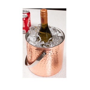 Cubo de hielo cilíndrico de acero inoxidable multiusos con enfriador de contenedor de hielo de aluminio Chapado en cobre - Product Image 5