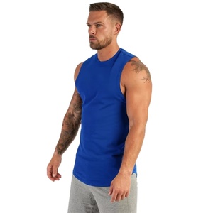 Débardeur de sport pour homme de haute qualité, personnalisable avec logo, 100% coton, effet délavé, sans manches et respirant. - Product Image 4