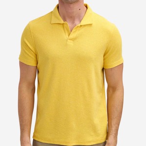 T-shirt de golf pur de haute qualité Logo personnalisé 100% coton T-shirt à col rond pour hommes - Product Image 1