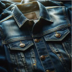 เสื้อแจ็กเก็ตขี่รถจักรยานยนต์ผู้ชายฤดูหนาวคอตั้งกันน้ำสไตล์วินเทจยีนส์พร้อมปุ่มแตร - Product Image 5