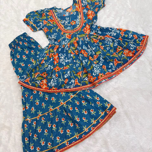 Ropa para niños y niñas, ropa para niños, conjunto Sharara de algodón bonito para niñas, ropa para bodas y fiestas - Product Image 1