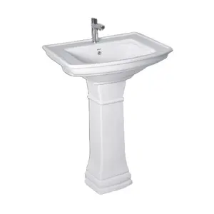 Hand Wash Basin Supplier of Highest Quality Bathroom and Kitchen Ware Ceramic Wash Basin Pedestal for Home Use