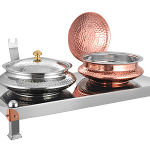 จานร้อนคู่ทำจากทองแดงเหมาะสำหรับเครื่องใช้ในงานแต่งงานเครื่องใช้ในงานเลี้ยงร้านอาหาร King International - Product Image 1