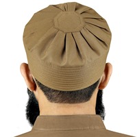Gorro Musulmán Kufi de Invierno Umar con Logotipo Personalizado, Gorro de Oración de Poliéster al por Mayor, Gorro Islámico para Hombre, Nuevo Diseño con Patrón Geométrico