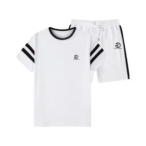 Customized Plus Size Men's Summer Training & Jogging Wear Set Breathable T-shirt & <b>Shorts</b> with Custom Design - Product Image 2