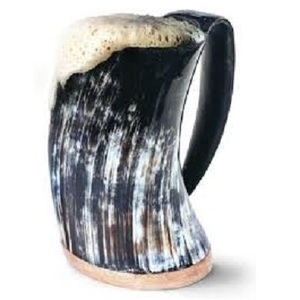Taza para beber agua vikinga de cuerno Natural, taza de cuerno de vaca de búfalo para cocina y mesa, taza de cuerno de vaca, pulido brillante para utensilios de cocina - Product Image 1