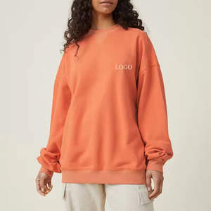 เสื้อสเวตเตอร์ผ้าฝ้ายผู้หญิงแฟชั่นใหม่เสื้อสวมหัวแบบลำลองสำหรับฤดูใบไม้ร่วงและฤดูหนาว2025มีโลโก้ด้านหน้า - Product Image 1