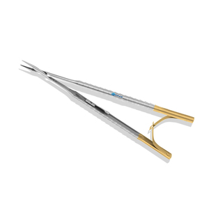 Logotipo personalizado Castroviejo Soporte de aguja Fórceps Mango estándar Picos estándar Curvo TC 14cm Instrumentos quirúrgicos dentales - Product Image 3