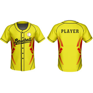 Vente en Gros Polyester Léger Maillot de Baseball pour Hommes Plus Size Design Respirant Livraison Rapide Vêtements de Softball Imprimés - Product Image 2