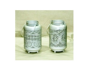 Candelabros de Metal colgantes de diseño marroquí moderno Impresión de logotipo personalizado Frascos votivos de lujo Linterna recta para el hogar Navidad - Product Image 4