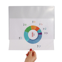 Porte-documents magnétique transparent A4 réutilisable, cadre en PVC, dos entièrement magnétique, insertion facile, affichage sur surface métallique, forme de dossier