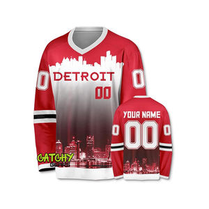 2024 maillot de Hockey sur glace personnalisé pour hommes entraînement d'équipe logo imprimé sublimé nom uniforme vêtements de sport OEM - Product Image 1