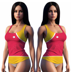 Nouveau design, débardeur pour femme de haute qualité, respirant, tricoté, écologique, logo sur le devant, polyester/coton - Product Image 6