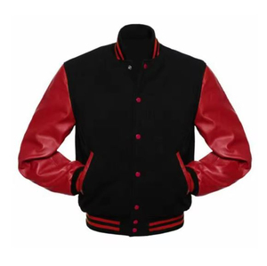 Bordado de chenilla de alta calidad para hombre, Mangas de cuero universitario, bombardero de béisbol personalizado, Letterman 2025 - Product Image 2