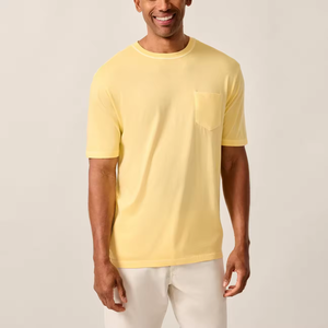 T-shirt de sport pour homme de haute qualité, 100% coton, design uni, logo personnalisable sur le devant, tissu 240g - Product Image 4