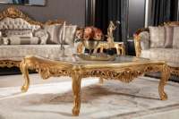 Ensemble de canapés de luxe en bois d'acajou sculpté à la main, style moderne du milieu du siècle, 7 places, en tissu, pour hôtels et centres commerciaux