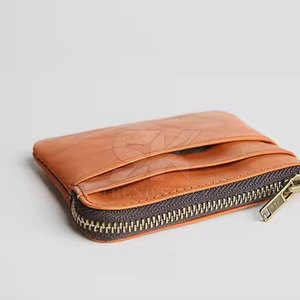 Portefeuille en cuir pour homme, petit format, populaire, avec fermeture éclair intégrale, excellent rapport qualité-prix - Product Image 4