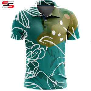 เสื้อโปโลพิมพ์ลายแบบระเหิดสำหรับผู้ชายเสื้อกอล์ฟคุณภาพสูง - Product Image 3