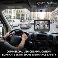 Moniteur DVR à écran tactile IPS de 9 pouces avec 4 écrans partagés | Caméra de recul étanche AHD 1080P, système de sécurité pour flotte, enregistrement sur carte SD 256 Go
