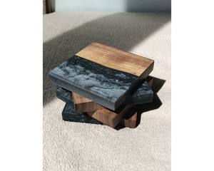 Resina epoxi de madera natural de alta calidad mejor posavasos taza bebida redonda cuadrada de madera mejor posavasos resina epoxi - Product Image 2