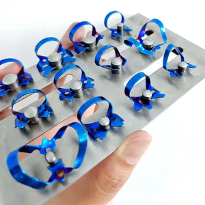 Ensemble de pinces à caoutchouc dentaire professionnelles, 12 pièces, acier inoxydable, revêtement bleu - Product Image 3