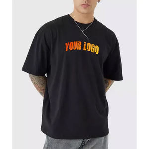 Impression personnalisée de haute qualité T-shirt Hip Hop surdimensionné à épaules tombantes Jersey de qualité Coton Vêtements de rue lourds - Product Image 4