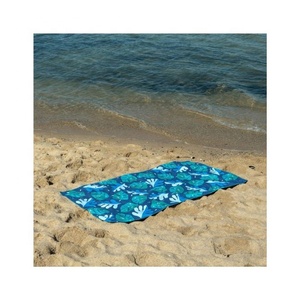 Meilleure qualité bleu coquillages imprimé 100% coton biologique nouvelle mode écologique GOTS certifié adulte serviettes de plage pour la maison - Product Image 5